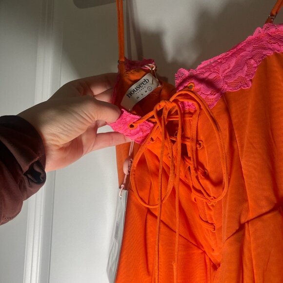 House of CB Flame Orange Maxi Dress NWT - Picture 13 of 14